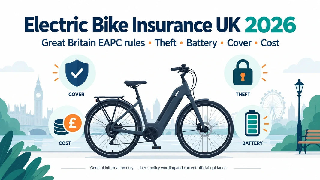 Electric bike insurance UK 2026 guide to theft battery cover cost and Great Britain EAPC rules