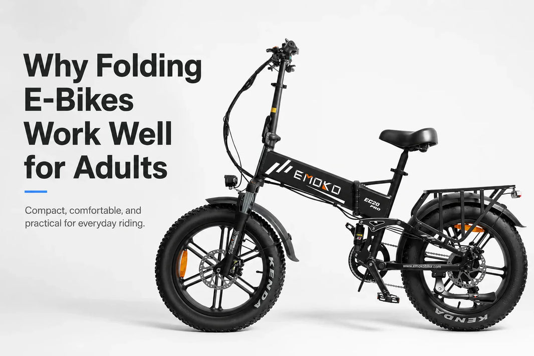 EMOKO EC20 folding electric bike showing why folding e-bikes can work well for adult riders
