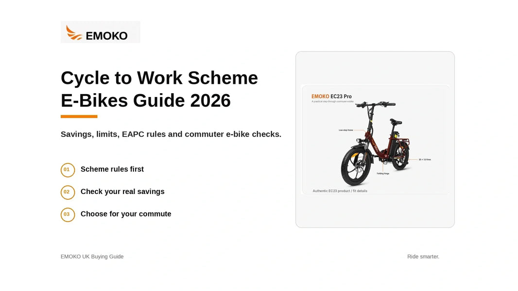 Cycle to Work Scheme e-bike guide 2026 with EMOKO commuter e-bike