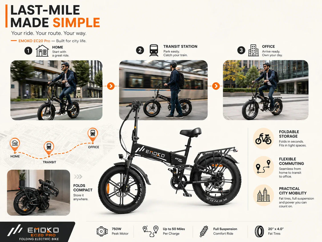 Last Mile Transportation: Why Folding E-Bikes Make Sense for City Commuting