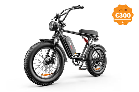 EMOKO C91 48V 1000W Fat Tire Ebike - Retro Moped Off-Road