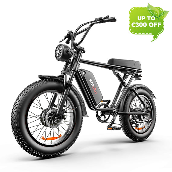 EMOKO C91 Bici elettrica 48V 1000W Fat Tire - Ciclomotore retrò fuoristrada