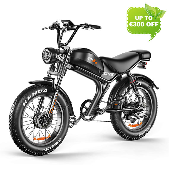 EMOKO C93 Bici elettrica doppio motore | 2000W 48V Stile ciclomotore e fuoristrada