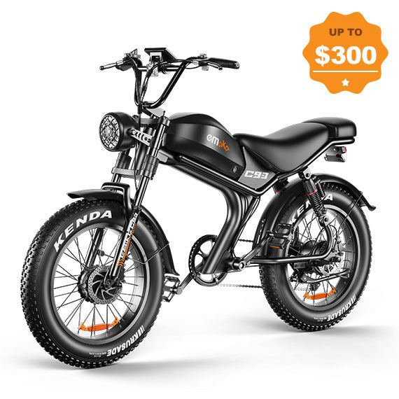EMOKO C93 Dual Motor Ebike| 2000W 48V Moped-Style Off-Road Bike