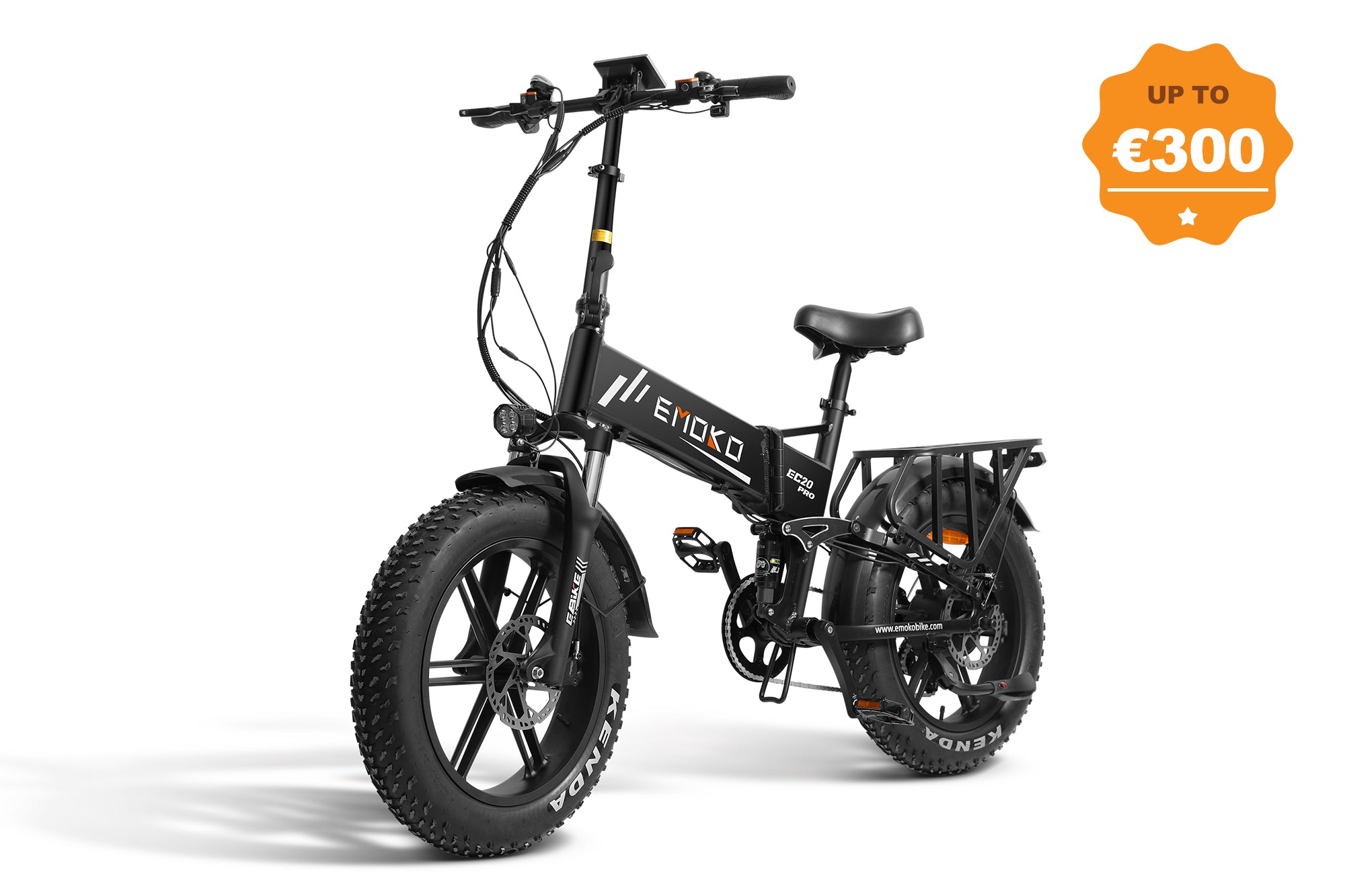 EMOKO EC20 Folding Electric Bike| Full Suspension & Alloy Rear Rack