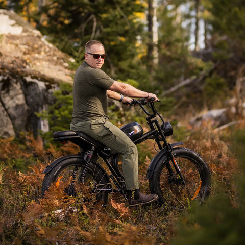 EMOKO 24 Inch C93 Moped Electric Bike| 75N.M Off-Road Fat Tire Mountain Ebike