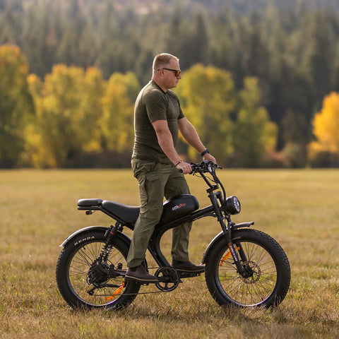 EMOKO 24 Inch C93 Moped Electric Bike| 75N.M Off-Road Fat Tire Mountain Ebike