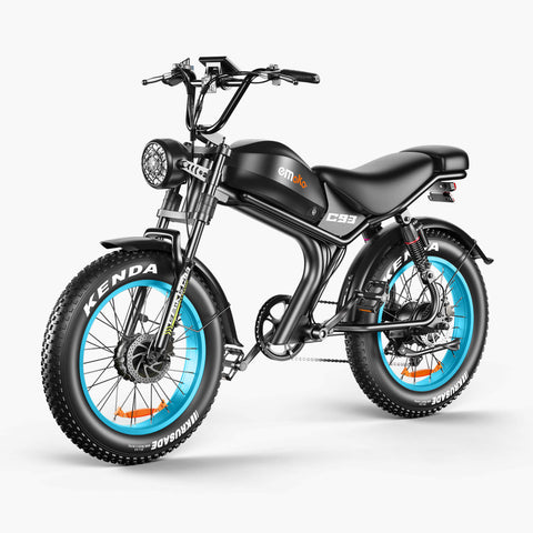 Emoko C93 moped 2000w dual motor 23ah battery fat tire ebike with full suspension hydrulic brakes for adults