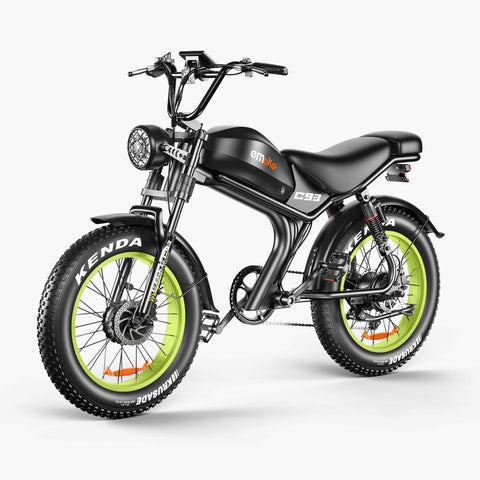 Emoko C93 moped 2000w dual motor 23ah battery fat tire ebike with full suspension hydrulic brakes for adults