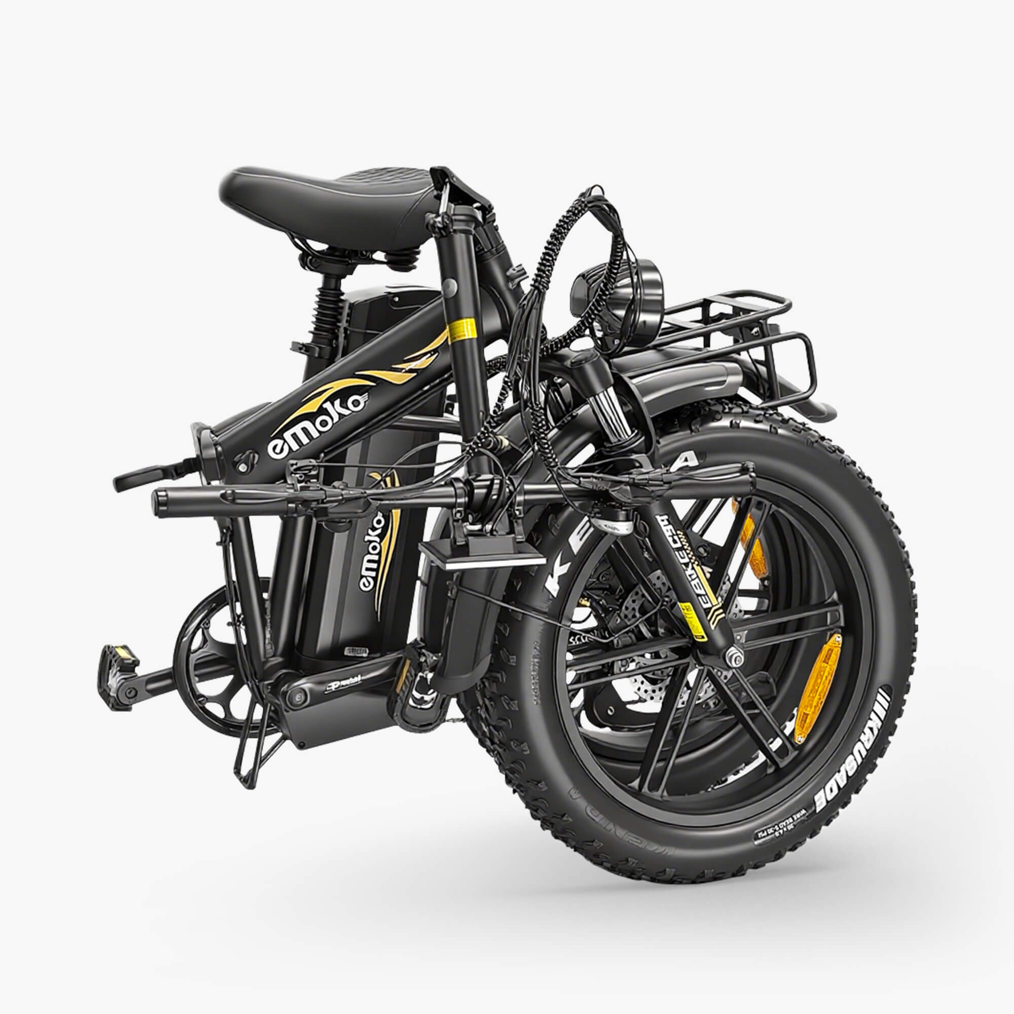 bicushioned 
folding ebike
