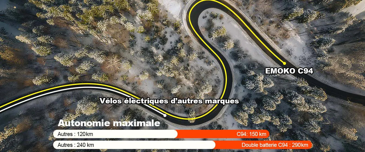 Personne en train de livrer ou de rouler avec le vélo cargo Emoko C94 en ville