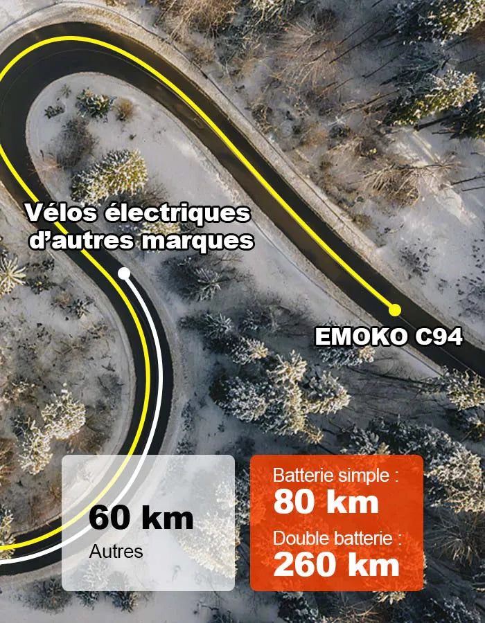 Gros plan sur le guidon et l'écran couleur du vélo électrique Emoko EC20