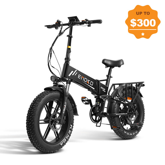 EMOKO EC20 Folding Electric Bike| Full Suspension & Alloy Rear Rack