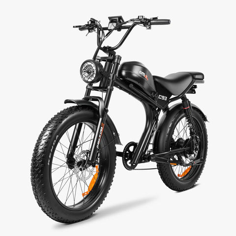 EMOKO 24 Inch C93 Moped Electric Bike| 75N.M Off-Road Fat Tire Mountain Ebike