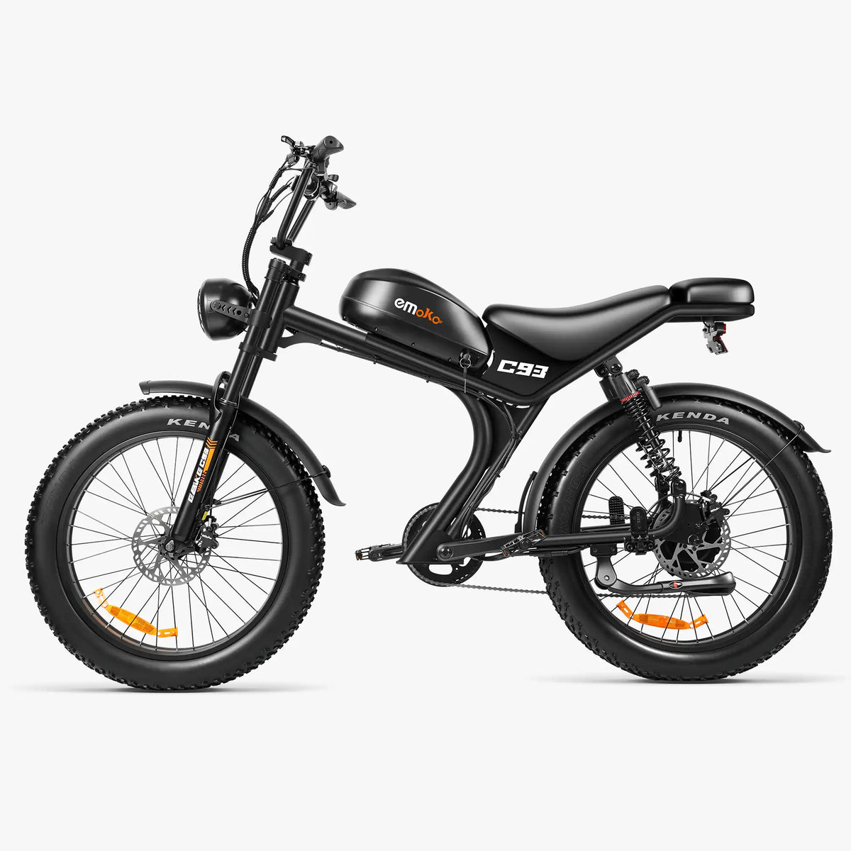 Bicicleta eléctrica EMOKO C93 | Bicicleta eléctrica de montaña todoterreno con neumáticos anchos y 75 N·m de par