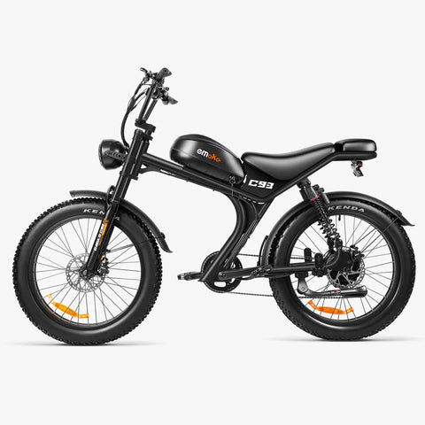 Bicicleta eléctrica EMOKO C93 | Bicicleta eléctrica de montaña todoterreno con neumáticos anchos y 75 N·m de par