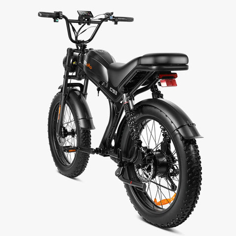 Bicicleta eléctrica EMOKO C93 | Bicicleta eléctrica de montaña todoterreno con neumáticos anchos y 75 N·m de par